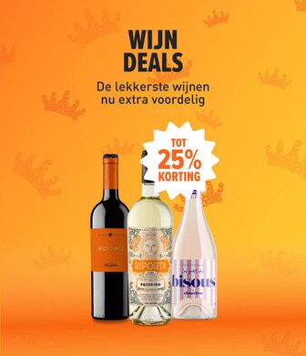 Wijn deals. De beste wijnaanbiedingen tot 25% korting
